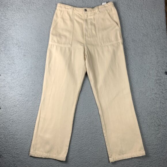 Zara Pants - zara high waist wide leg pants Women’s XL (32 Waist)‎ cream 8197/215 New Office